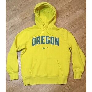 VINTAGE Oregon Ducks Nike Hoodie Large Adult Swoosh Fleece Spell Out Sweatshirt